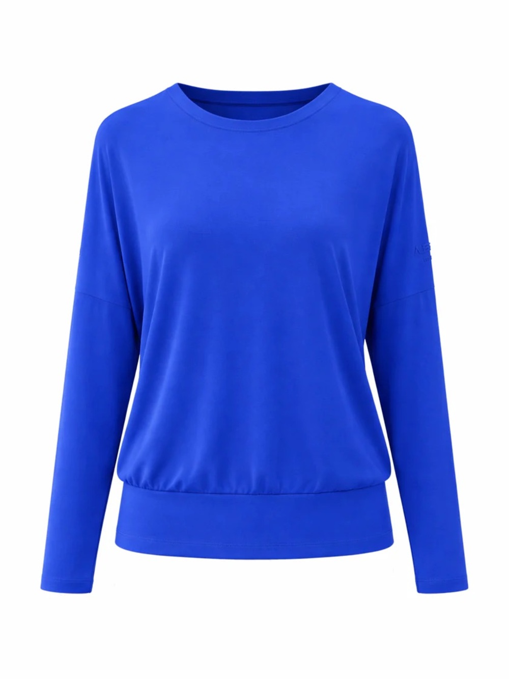 Aleeza Paris Relaxed Fit Top in Cobalt Blue Long Sleeve Size Large NWT